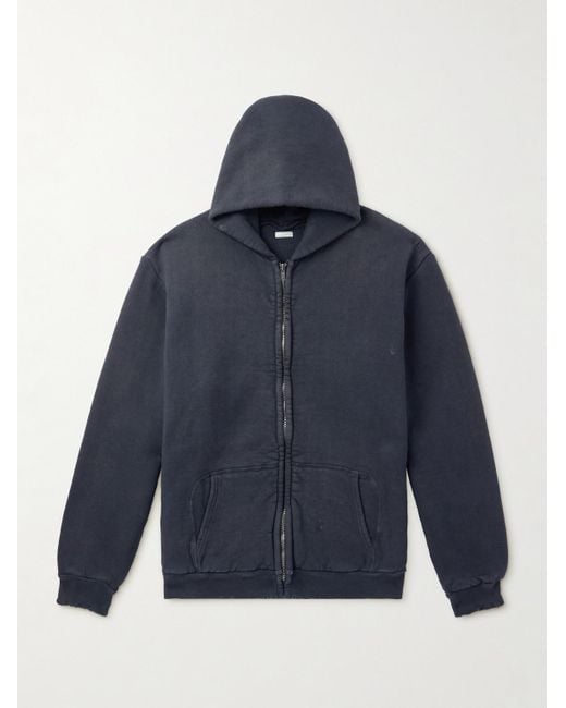 A.PRESSE Kapuzenjacke aus Baumwoll-Jersey mit Reißverschluss in Blue für Herren