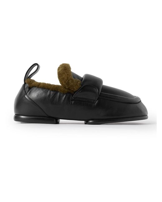 Dries Van Noten Black Shearling-lined Leather Loafers for men