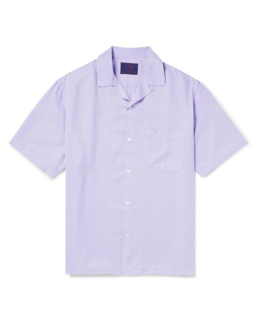 Portuguese Flannel Purple Dogtown Convertible-collar Tm Lyocell Shirt for men