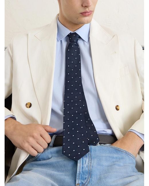 Paul Smith Blue 8Cm Polka-Dot Silk Tie for men