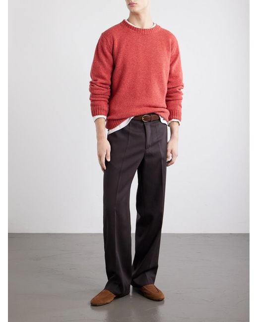 Caruso Red Wool Sweater for men