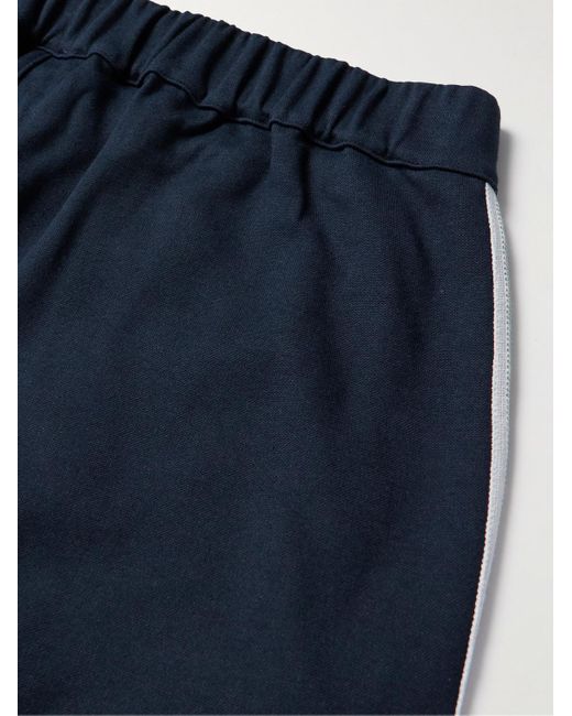 Pantaloni sportivi convertibili a gamba affusolata in jersey di misto cotone con finiture in fettuccia Yves di Hanro in Blue da Uomo