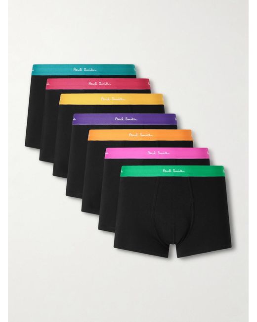 Paul Smith Multicolor Seven-pack Stretch Organic Cotton-jersey Boxer Briefs for men