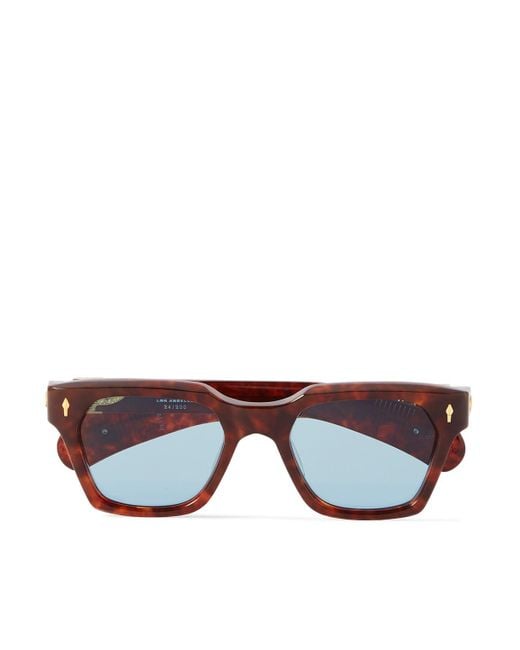Jacques Marie Mage Brown Sterett D-frame Tortoiseshell Acetate Sunglasses for men