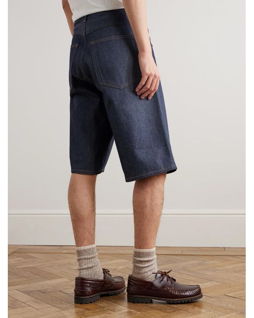 Agolde Blue Fusion Wide-Leg Denim Shorts for men