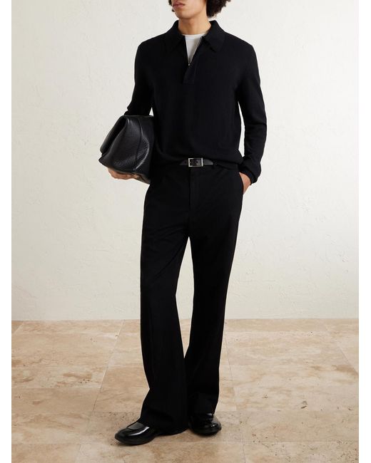 Jil Sander Blue Wool Polo Shirt for men