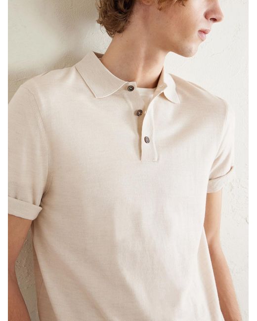 Mr P. Natural Merino Wool Polo Shirt for men