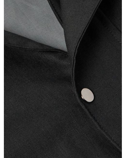 STÒFFA Black Linen Jacket for men
