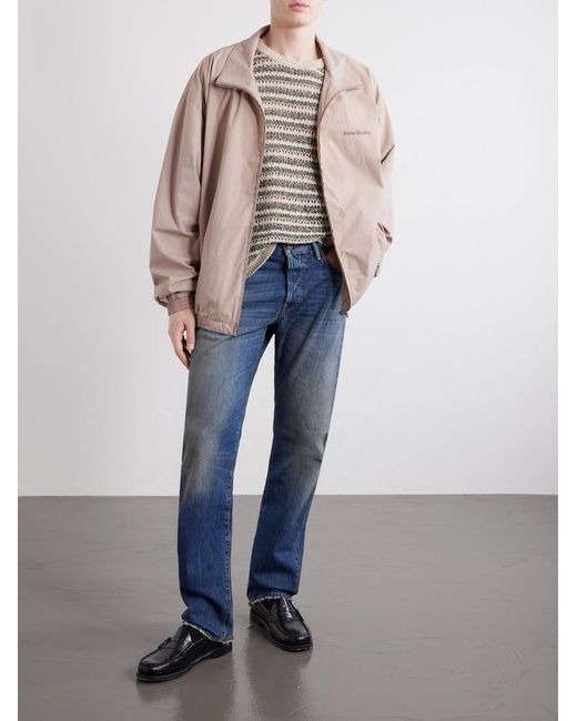 Acne Blue Straight-Leg Cotton Jeans for men