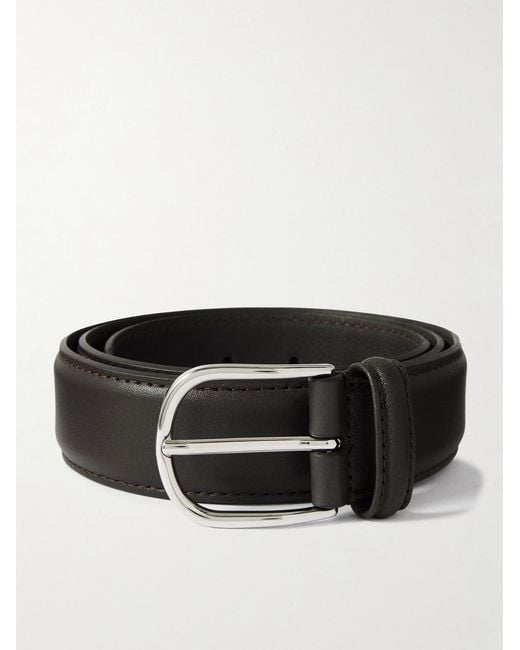 3.5Cm Leather Belt di Andersons in Black da Uomo