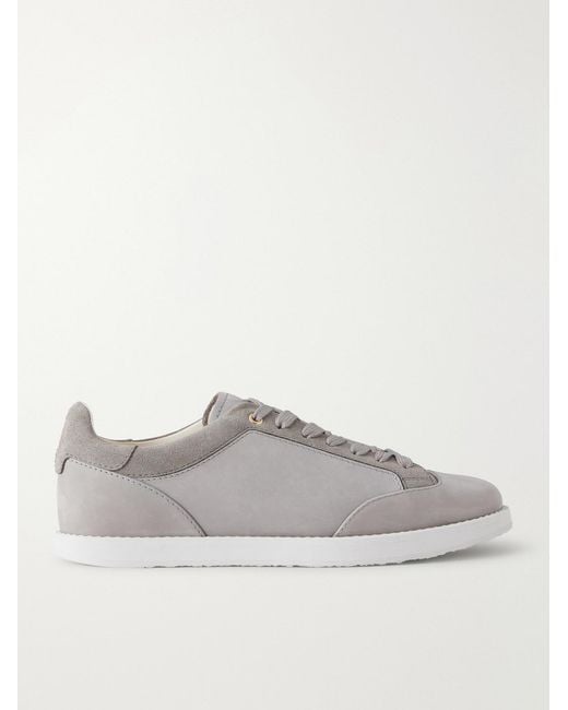 Brunello Cucinelli Gray Suede Sneakers for men