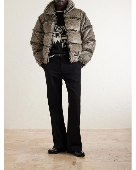 (w)taps Blue Logo-intarsia Woven Sweater for men