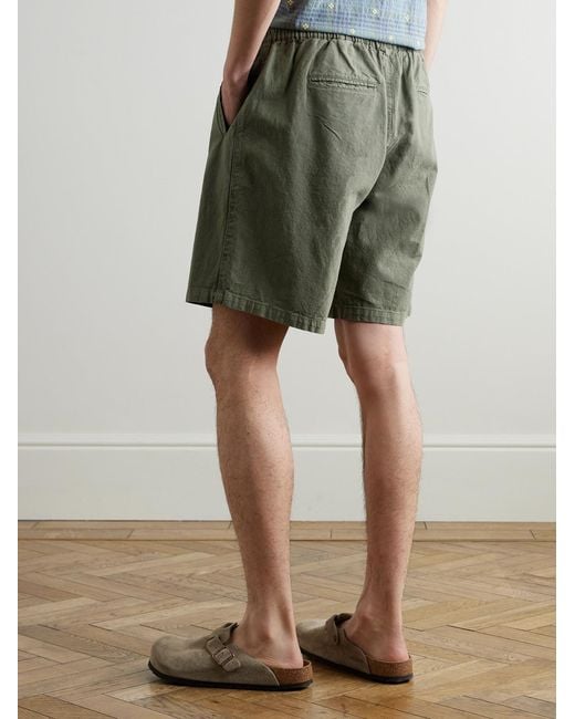 Folk Green Assembly Wide-Leg Cotton-Blend Shorts for men