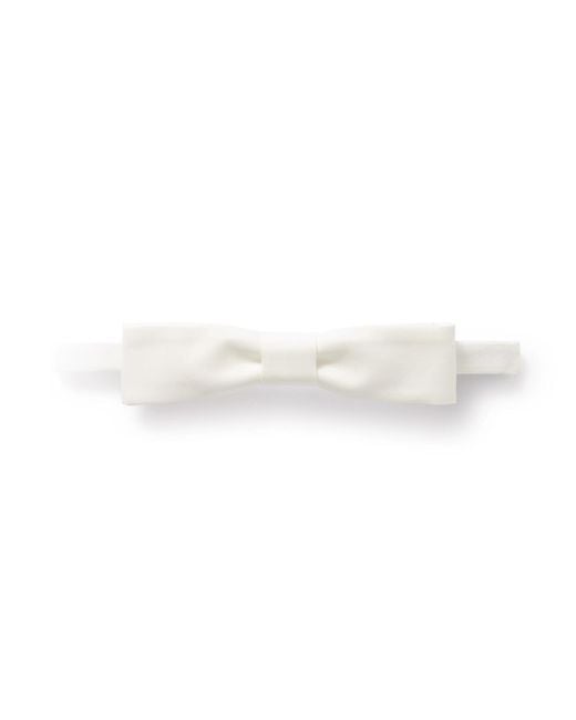 Saint Laurent White Pre-tied Silk-twill Bow Tie for men
