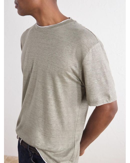 Eleventy Natural Linen T-Shirt for men