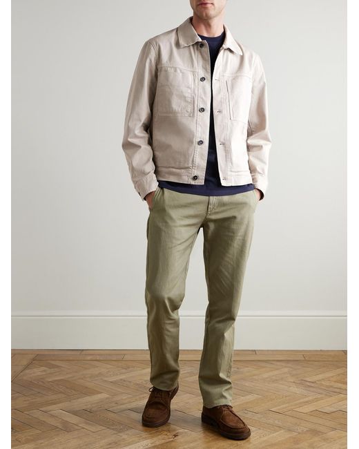 Barena Natural Cotton-blend Twill Overshirt for men