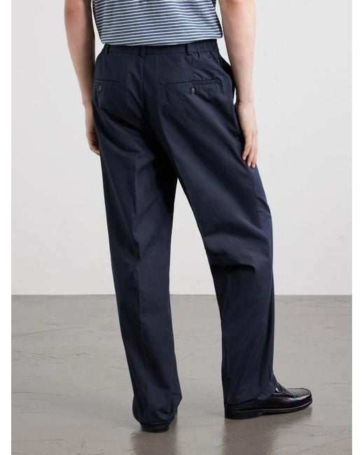 A.P.C. Blue Dylan Straight-leg Cotton-poplin Trousers for men