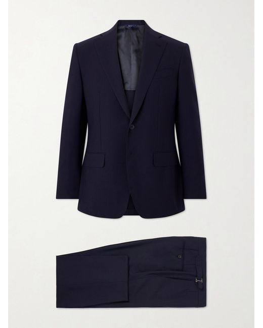 Thom Sweeney Blue Wool Suit for men