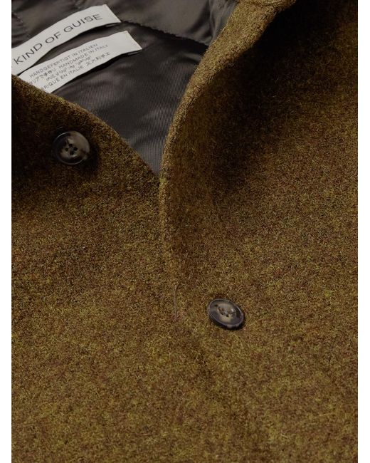 A Kind Of Guise Green Marani Padded Virgin Wool-Felt Overshirt for men