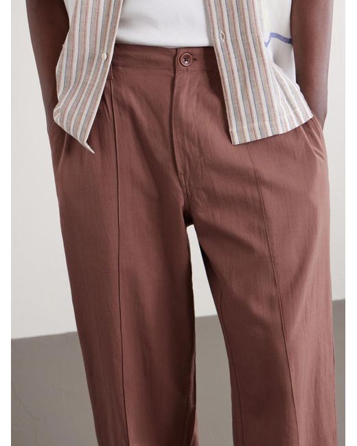 Kardo Brown Kedar Straight-leg Cotton Trousers for men