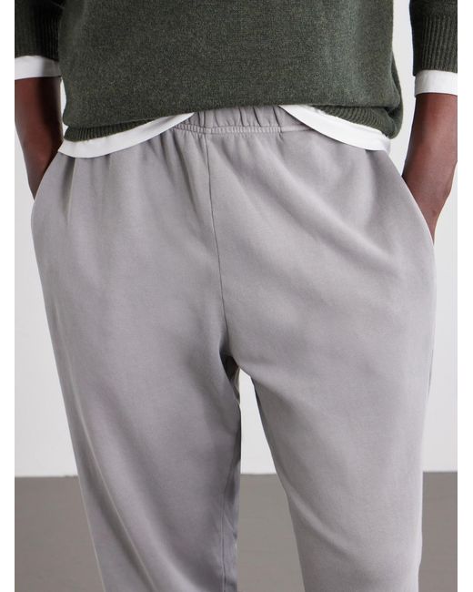 Les Tien Gray Heavyweight Structured-Fleece Cotton-Jersey Drawstring Sweatpants for men