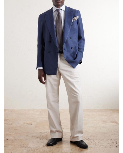 Zegna Blue Trofeo Cotton-poplin Shirt for men