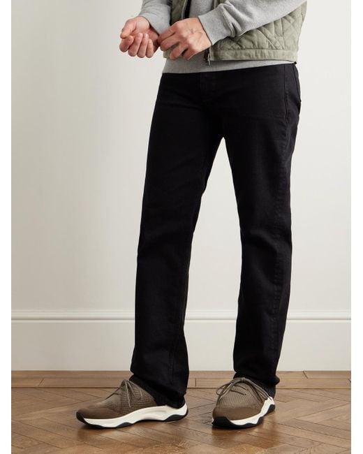 Berluti White Shadow Scritto Venezia Leather-Trimmed Stretch-Knit Sneakers for men