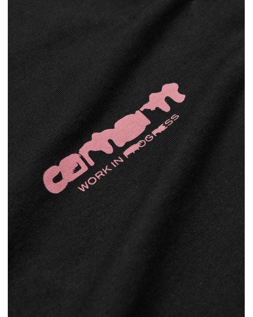 T-shirt in jersey di cotone con logo Ink Bleed di Carhartt in Black da Uomo