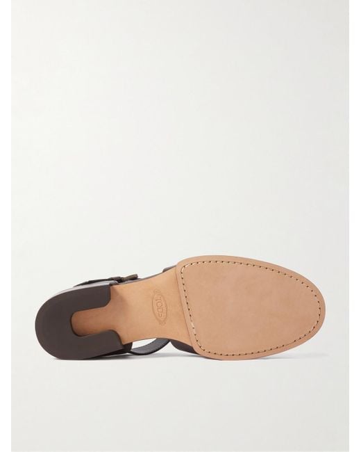 Tod's Brown Woven Leather Sandals for men