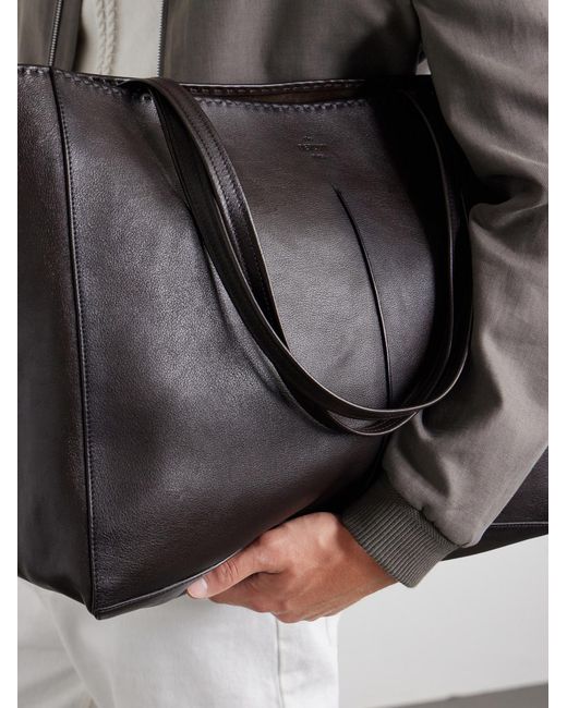 Berluti Black Leather Tote Bag for men