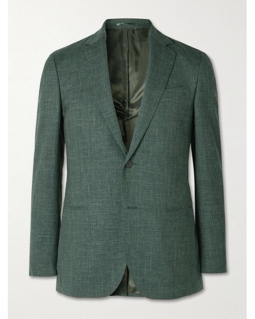 Mr P. Green Virgin Wool, Silk And Linen-Blend Suit Jacket for men