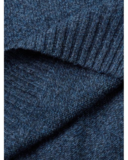Boglioli Blue Wool And Cashmere-blend Sweater for men