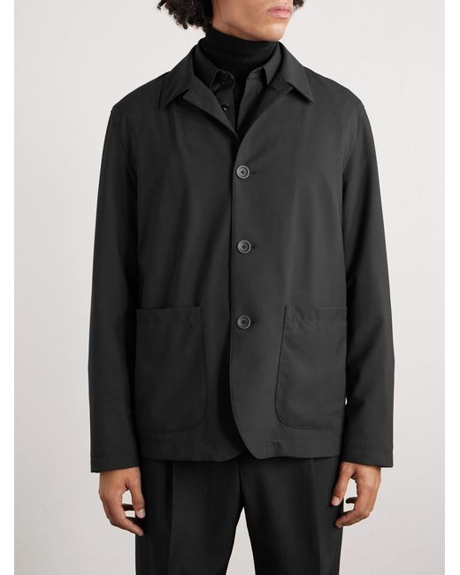 Herno Black Shell Overshirt for men