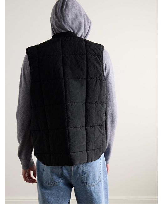 Mr P. Blue Quilted Shell Gilet for men