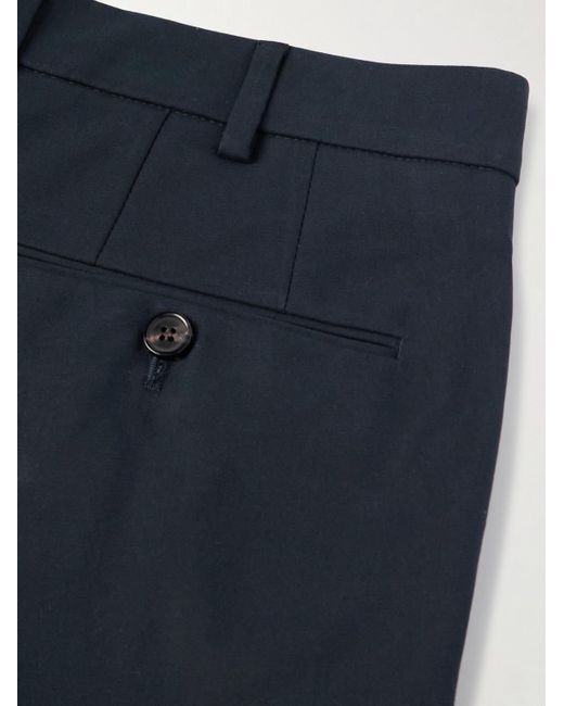 Loro Piana Blue Carlo Hyannis Tapered Cotton-Blend Trousers for men