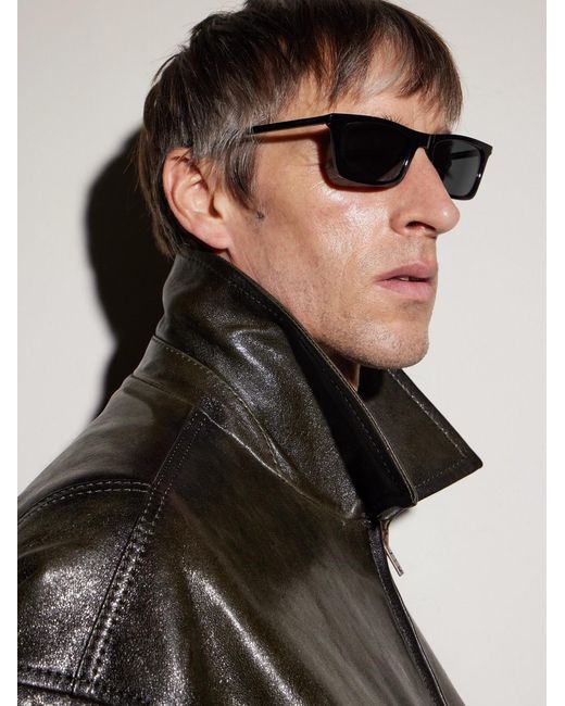 Saint Laurent Gray Betty Square-frame Acetate Sunglasses for men