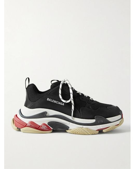 Balenciaga Black Triple S Sneakers, 100% Polyester for men