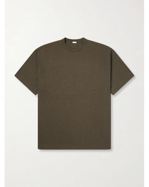 A.PRESSE Green Heavy Weight Cotton-Jersey T-Shirt for men