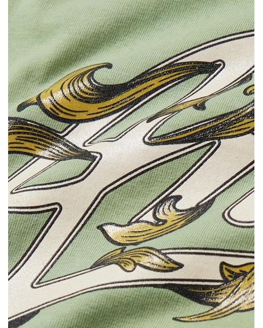 Amiri Green Filigree Logo-print Cotton-jersey T-shirt for men