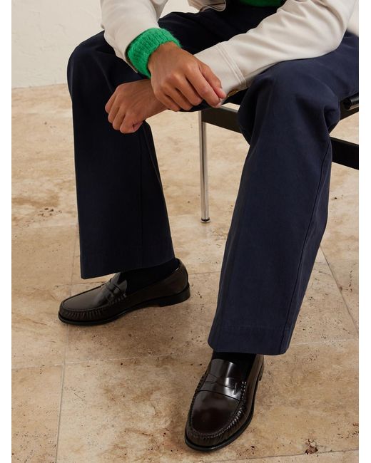Tom Ford Brown Polished-Leather Loafers for men