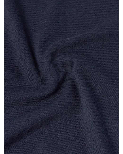 Brioni T-Shirt aus einer Baumwoll-Seidenmischung in Blue für Herren
