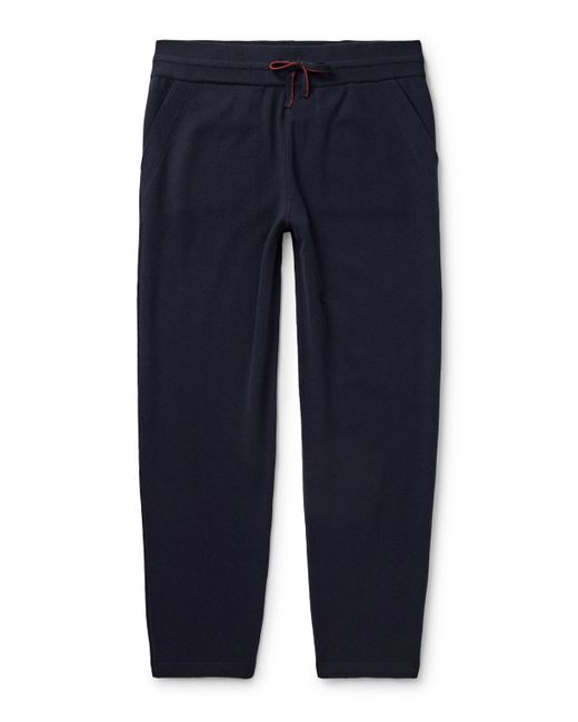 Loro Piana Blue Tapered Baby Cashmere Sweatpants for men