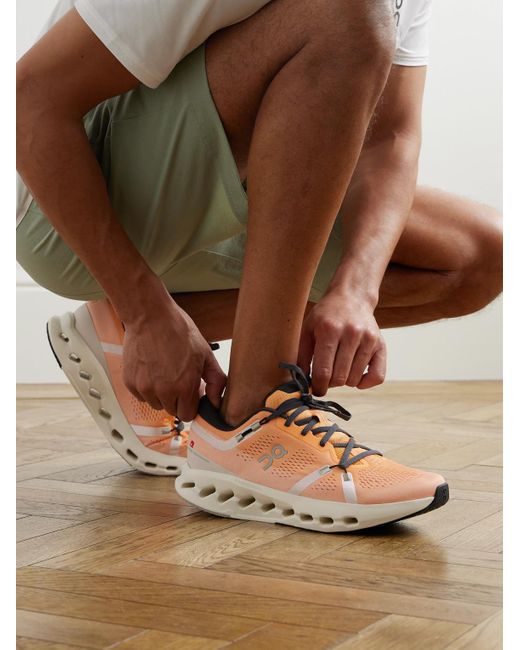 On Shoes Orange Cloudsurfer 2 Mesh Sneakers for men