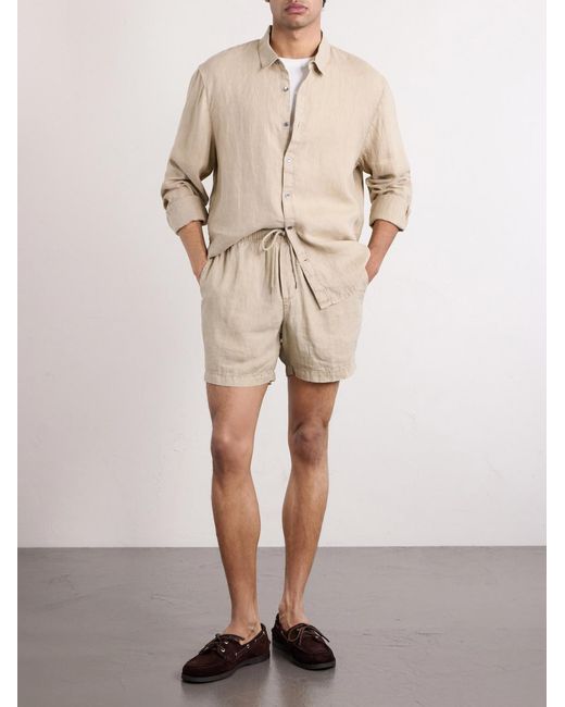 James Perse Natural Linen Canvas Shirt for men