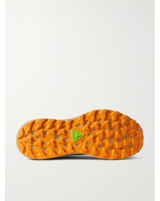 Asics Green Gel-trabucotm 12 Rubber-trimmed Mesh Running Sneakers for men