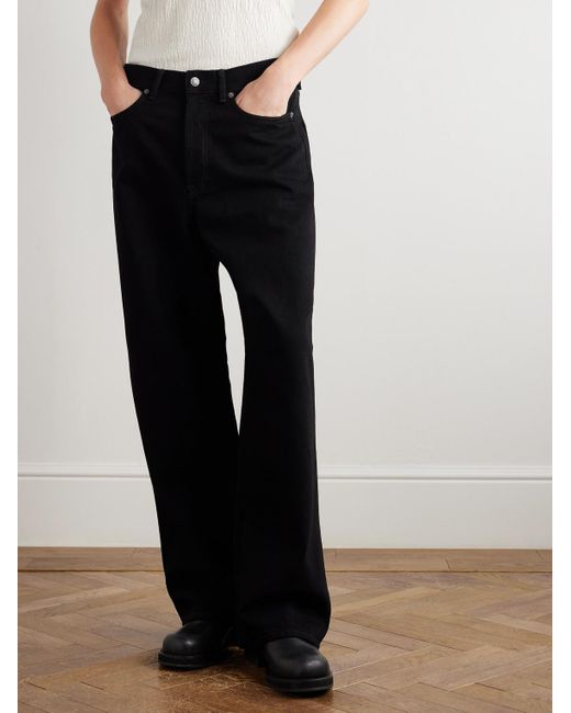 Jeans A Gamba Larga 1981 di Acne in Black da Uomo