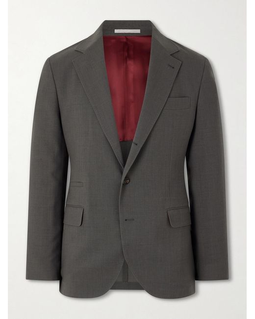 Brunello Cucinelli Black Virgin Wool Suit Jacket for men