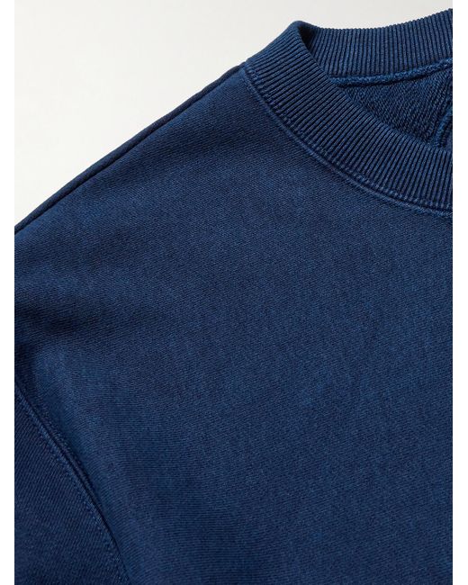 Blue Blue Japan Blue Dyed Cotton-Jersey Sweatshirt for men