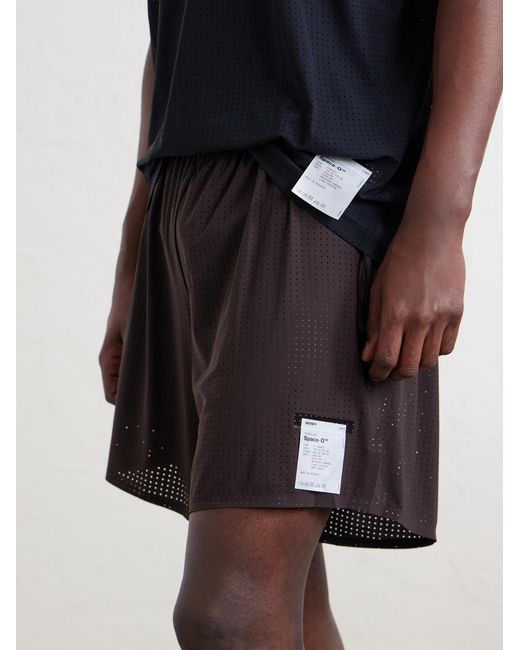 Satisfy Blue Straight-Leg Logo-AppliquÉD 5&Quot; Space‑O&Trade; Shorts for men