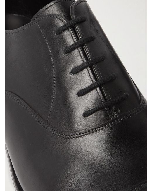 John Lobb Black City Ii Leather Oxford Shoes for men